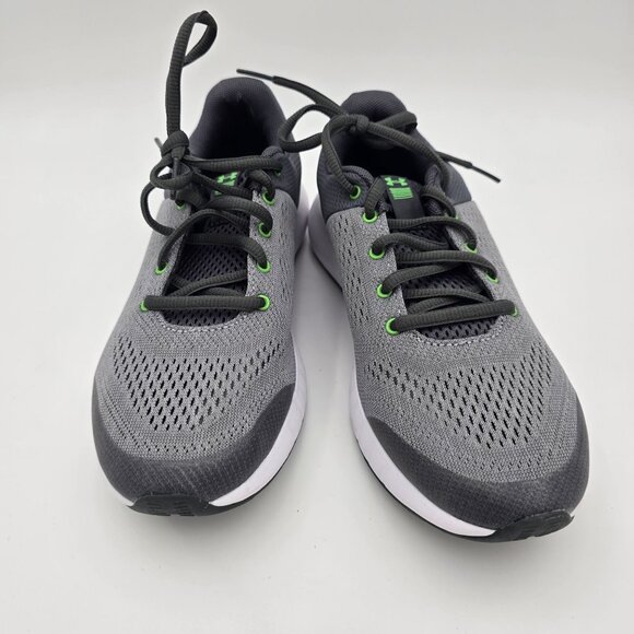 Under Armour Youth Mesh Running Shoes Gray Green Lightweight Breathable - Picture 2 of 8